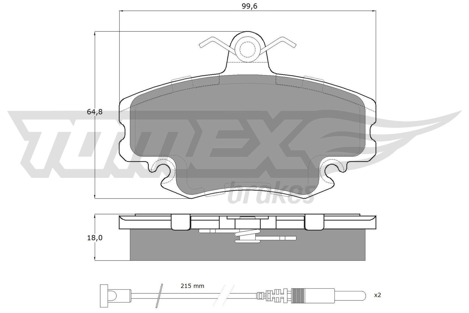 Obrázok Sada brzdových platničiek kotúčovej brzdy TOMEX Brakes  TX1178